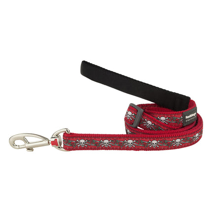 Red Skull & Roses Dog Collars & Leads