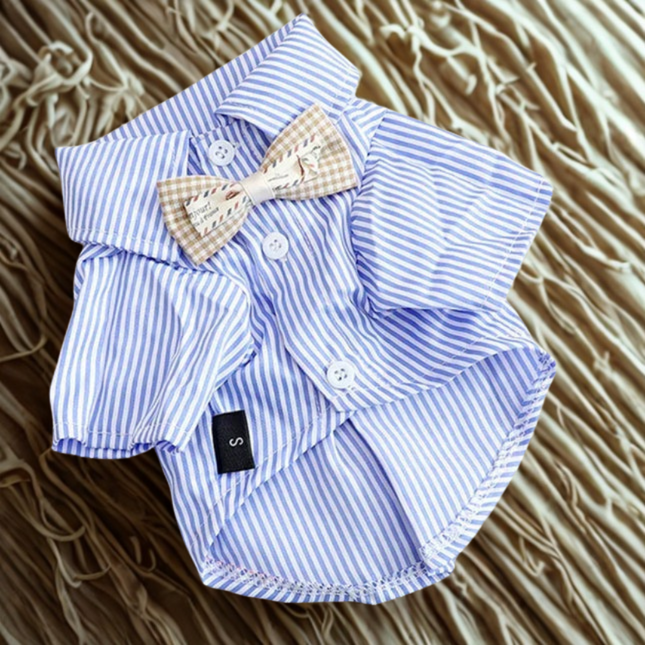 Camisa de rayas de verano para perro 