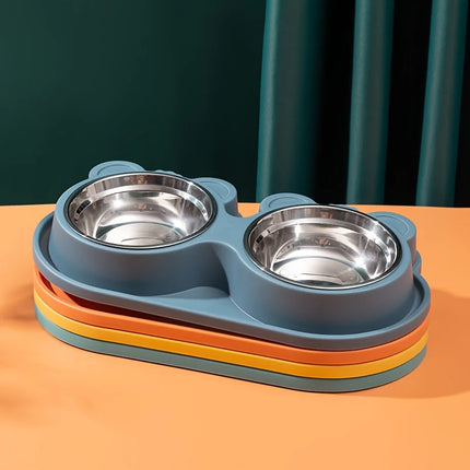 Juego de cuencos dobles para perros