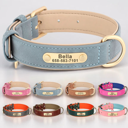 Collar de perro de cuero PU personalizado 
