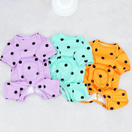 Adorable Polka Dot Dog Pajamas